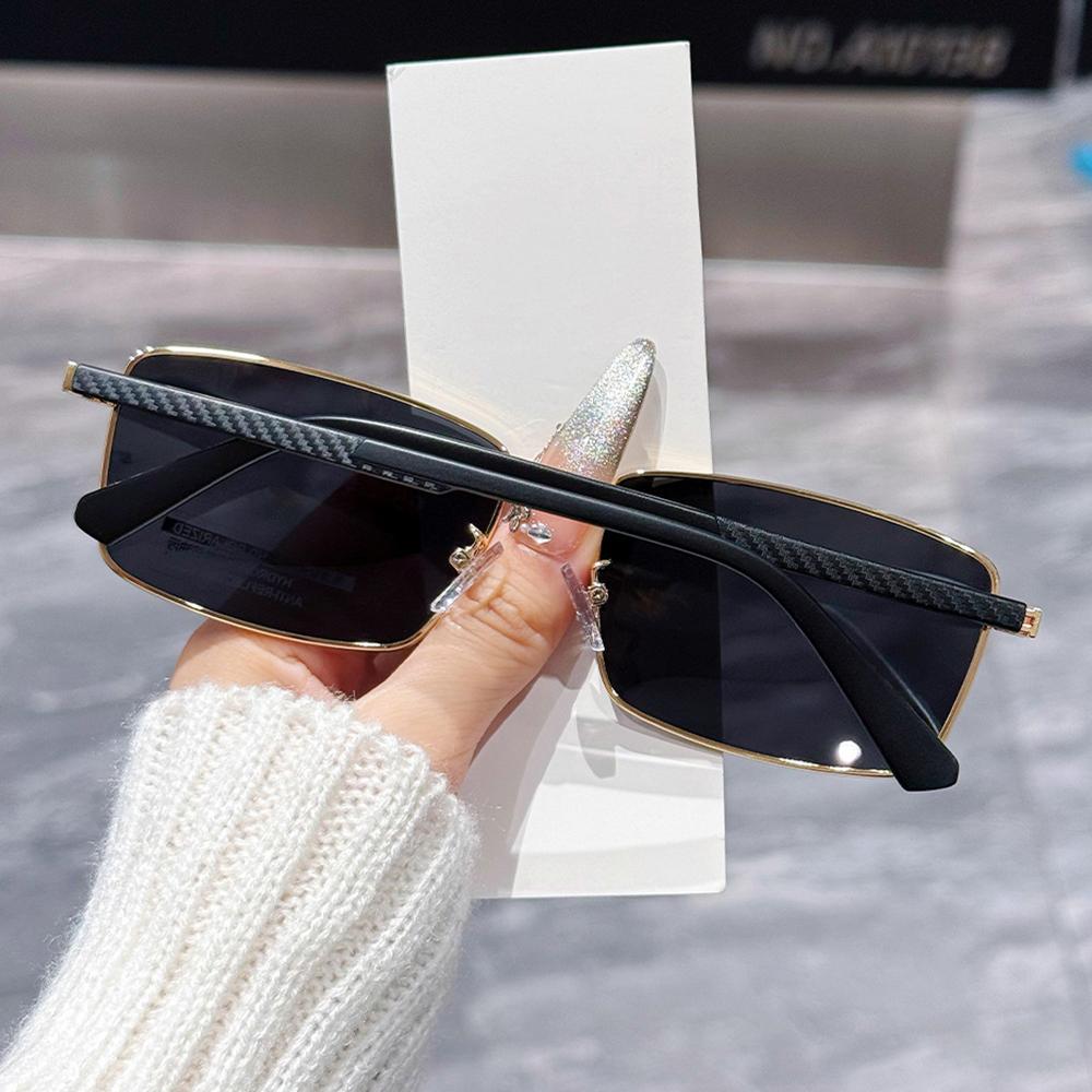 Metal Frame Polarized Sunglasses Man UV400 Lenses Lightweight Retro Square Sun Glasses Male Driving Shades Pilot Eyewear Goggles