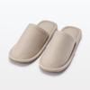 MUJI Washable Size M 84770258 Slippers, (Sizes 23.5-25cm), Beige,