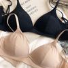 Summer Ice Silk Wireless Triangle Cup Bra with Lift and Gathering Effect for Large Busts, Cooling and Quick-Drying Seamless Smooth Bra