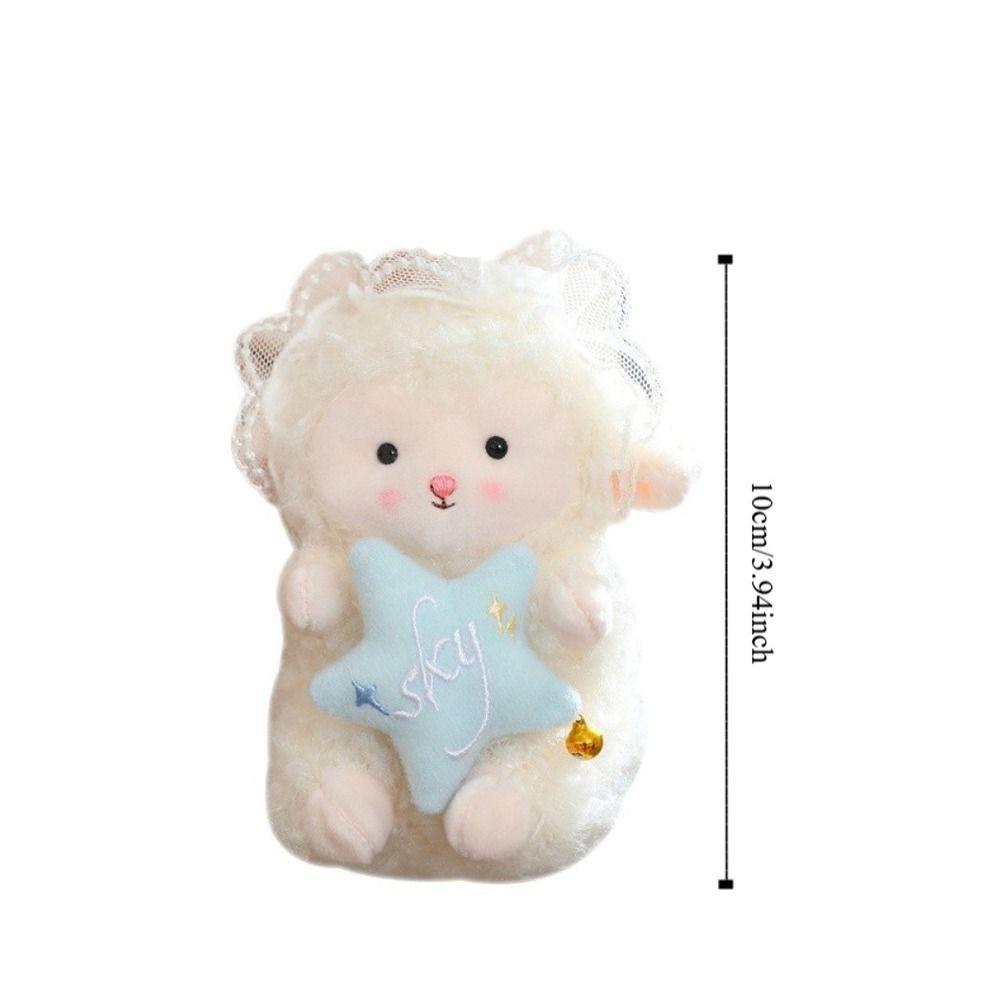 Cute Little Lamb Dolls Pendant Soft Fluffy Sheep Keyring Lovely Lamb Plush Keychain  Gifts