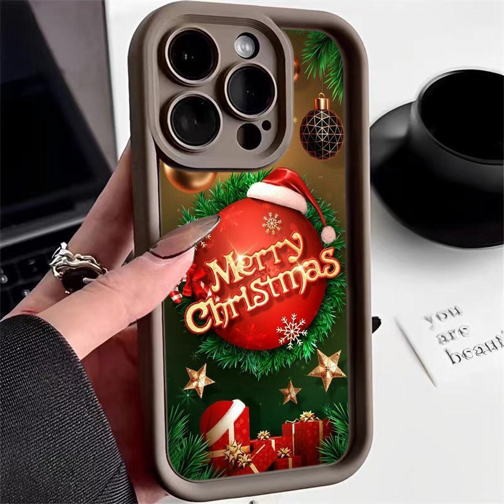 Ae113 Merry Christmas art Santa design art Phone Cases for Samsung A54 A05s A55 A53 A15 S23 S24 Ultra S25 Plus A35 Angel Eye Ladder Protective Cover