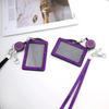 Porta Insignias con Pedrería de Cristal Brillante Cordón para Colgar Porta Tarjetas de Identificación Protector de Tarjetas