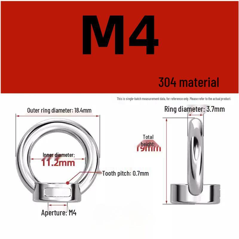 304 Stainless Steel Lifting Eye Nut - Round, Triangular Lug Nut Ring Cap