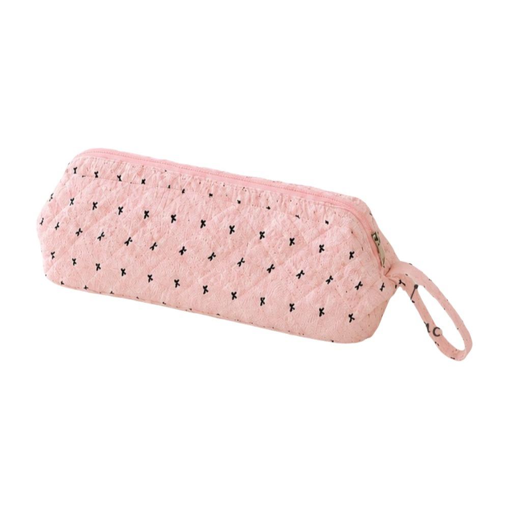 Dustproof Hair Dryer Storage Bag Multi-Functional Cosmetics Bag Home Storage bow tie pink