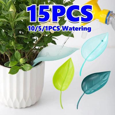 15/10/5/1 PCS Planta Funil de rega para vaso Formato de folha Planta Para plantas internas e externas Casa Planta Mesa de rega Planta Rega suprimentos de jardim