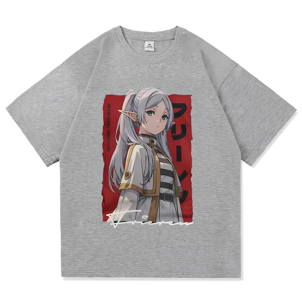 Frieren Cotton T-Shirt Beyond Journey's Gifts Shirt All Sizes End Fern Stark Girl Anime