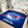 New York Rangers Design Crystal Velvet Carpet Cozy Non?Slip Printed Rug For Bedroom Living Room Entrance