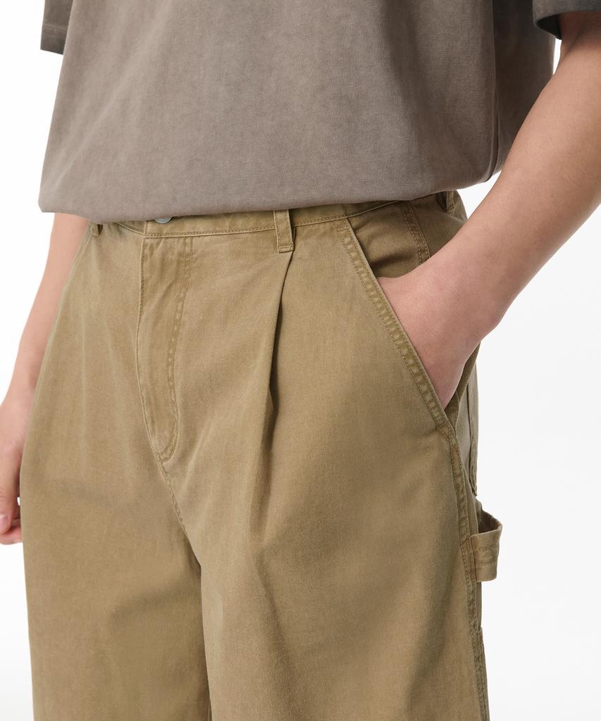 Musinsa Standard Pigment Carpenter Bermuda Pants [Beige]