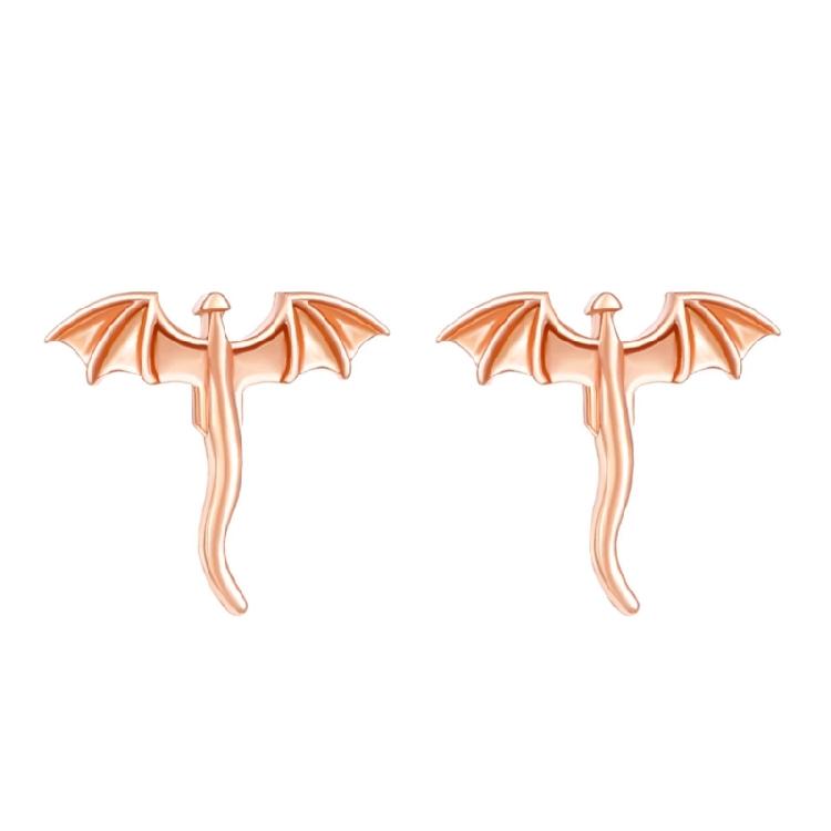 Elegant Dragon Shape Studs Earrings Fashion Earring Delicate Ear Jewelry Ears Studs Copper Texture for Daily and Party