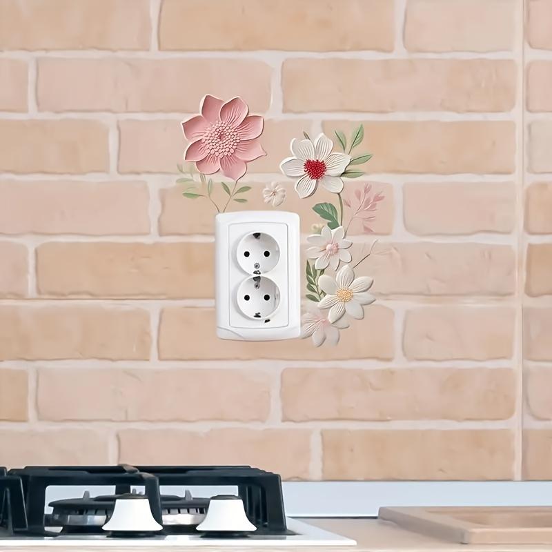 1pc 3D Floral for Switch - Vinyl Sticker, Removable & Easy Apply for Living Room Decor, Wall Stickers, Room Decor