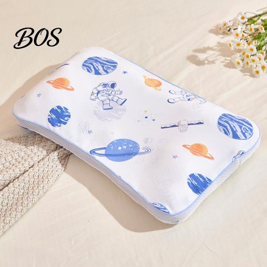 Orthopedic Memory Foam Pillow Kids for 6 Months To 8 Years, Ergonomic Cervical Support Baby Stomach Sleeping with Alignment Toddler Pillow, Breathable