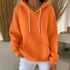 Women's Casual Trendy Hoodie Long Sleeve Color Pullover Sweatshirt