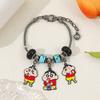 Crayon Shinchan Cartoon Charm Bracelet Zinc Alloy Beaded Jewelry For Kids And Adults