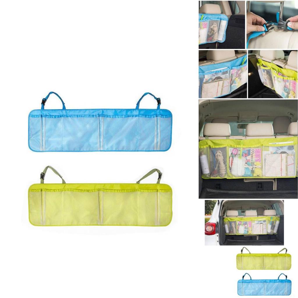 Car Organizer Large Capacity Storage Bag With Oxford Fabric Mesh For Vehicle Interior