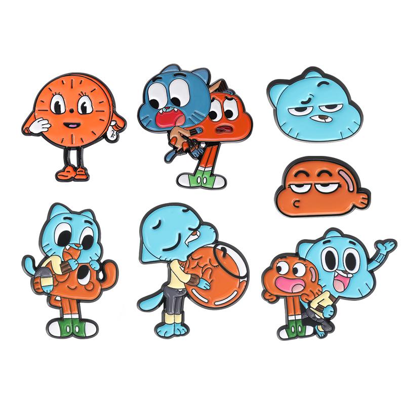 4-19pcs/set Cartoon Anime Characters Enamel Pins Custom Cute Little Monk Brooches Lapel Badges Funny Jewelry Gift for Friends