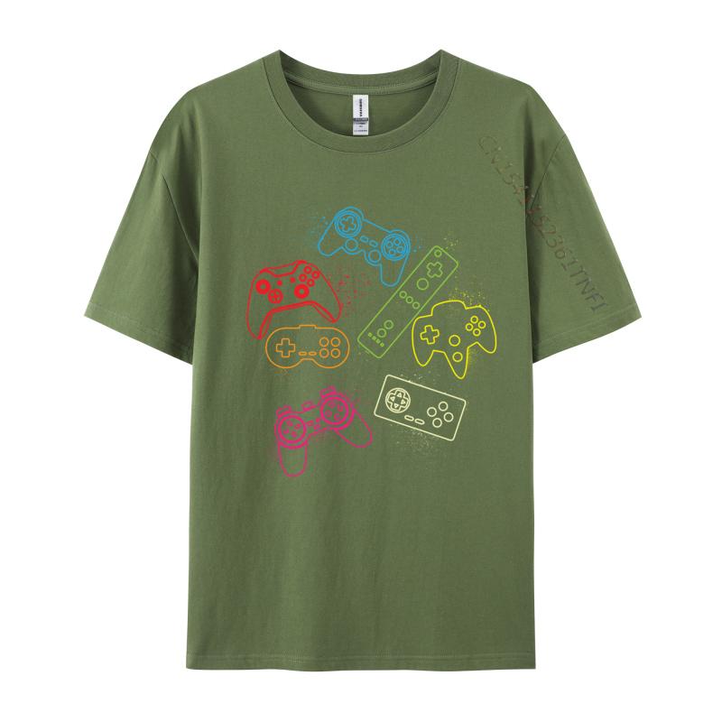 Gaming Controllers Video Games Gamers TShirts Hip Hop Leisure Tees Hip Hop Cotton Unisexs Top TShirts