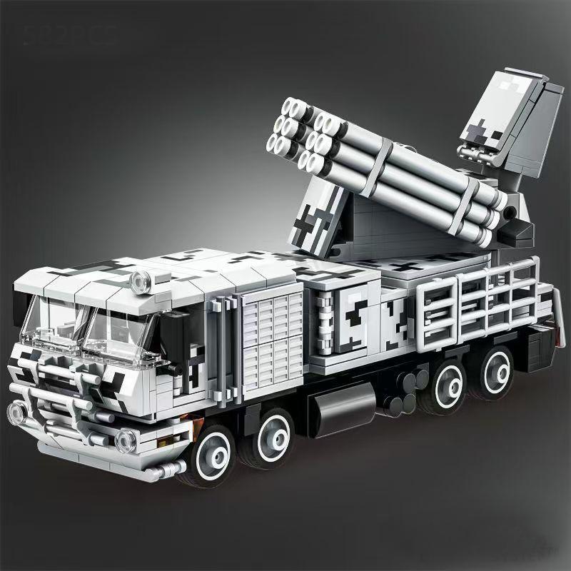 Non-Toxic 582Pcs Missile Vehicle Ww2 Military Pantsir-Sm" Air Defense System Building Blocks Assembly Model Diy Construction Bricks Toys
