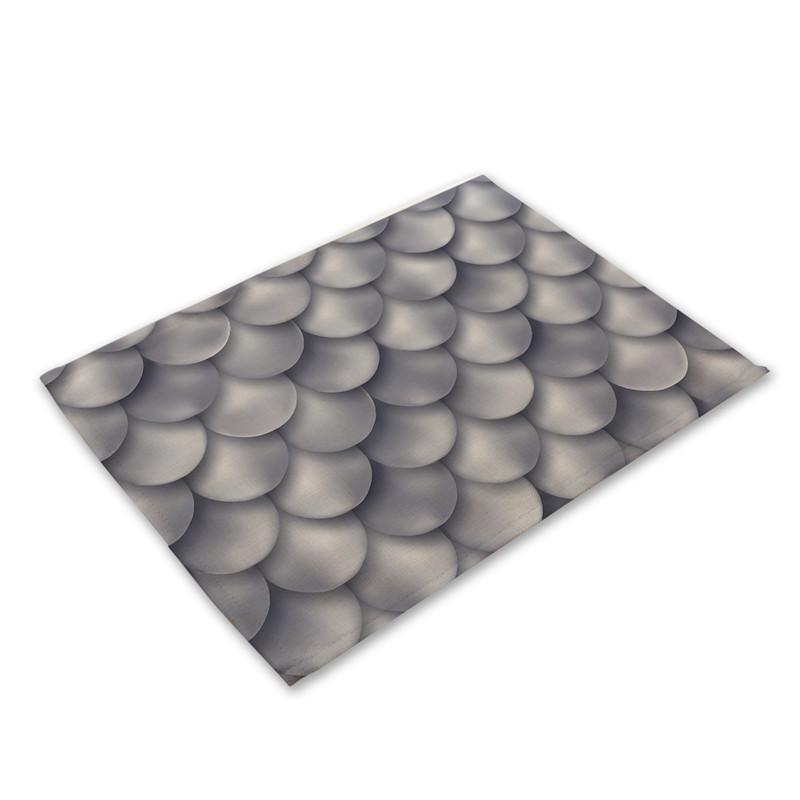 Mermaid Scales Placemat Geometric Placemat Coaster Table Decoration Mat Kitchen Posavasos Manteles individuales Onderzetters