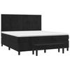 3137859 vidaXL Lit à sommier tapissier avec matelas Noir 180x200 cm Velours