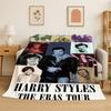Mode Harry Styles Sångare Stjärna Flanellfilt Mjuk Varm Pläd för Sovrum Vardagsrum Säng Resa Camping Picknick Gåva