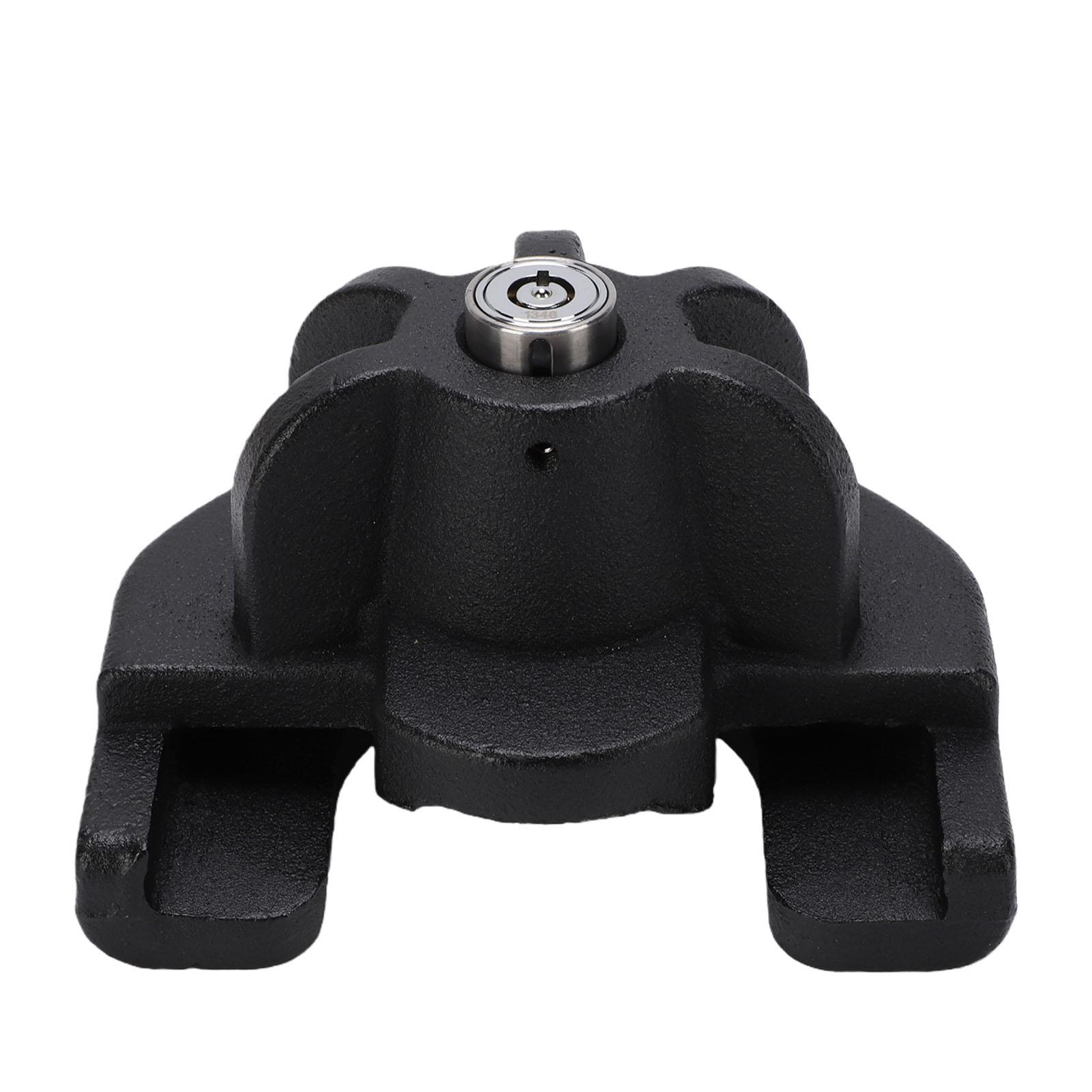 Trailer Hitch Lock Anti Theft High Strength Black Powder Coated 2 Inch Coupler Lock for RV Boat Trailer