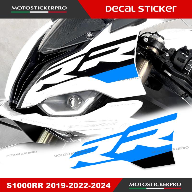 New Sticker Decal 2020-2021-2022-2023 Motorcycle Front Fairing Shell Line Sticker Decal For BMW S1000RR 2019-2024 Hollow LOGO RR