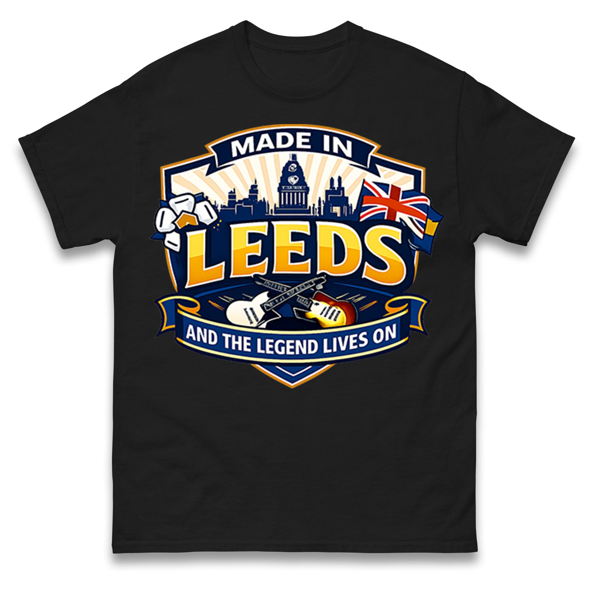 Made In Leeds And The Legend Lives On T Shirt Tshirt Mens Womens Unisex Tops Tees S