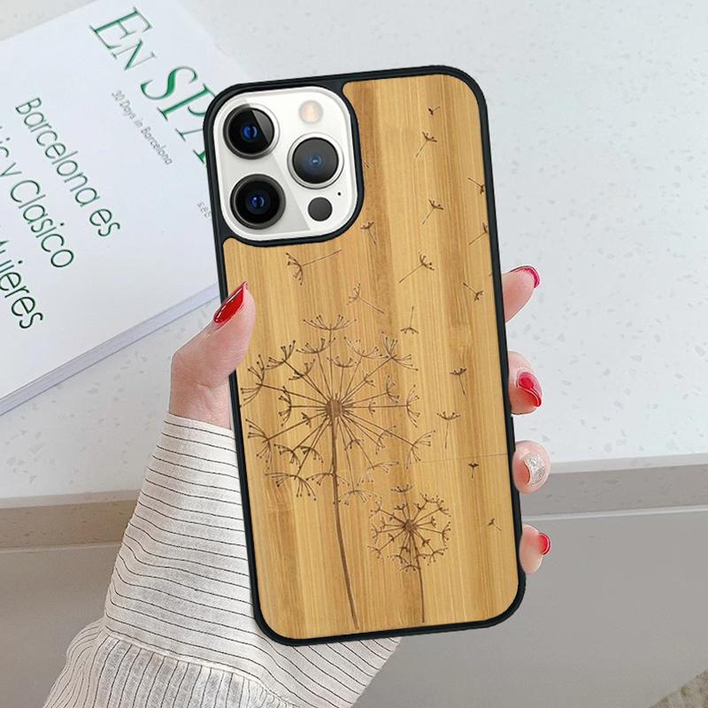 Bamboo Wooden ANIMALS Phone Case For iPhone 17 Air 15 16 16e 14 13 Pro Max Coque 12 11 Pro Max PLUS fundas cover