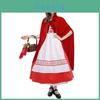 Bezauberndes Erwachsenen Rotkäppchen Kostüm Elegantes Kleid Für Halloween Und Mottopartys