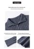 Women's Pure Wool Half-Zip Sweater - Stand Collar, Autumn/Winter Thick Knit for Middle-Aged Women, Petite Base Layer