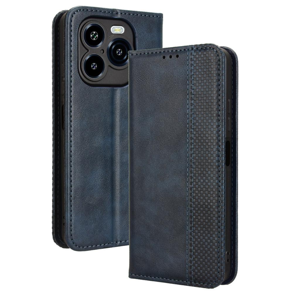 

For Oukitel C65/C65 Pro Leather Case Wallet Stand Retro Texture Phone Cover D