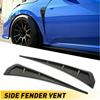 Pair Universal Carbon Fiber Car Exterior Fender Side Air Vent Cover Wing Trim