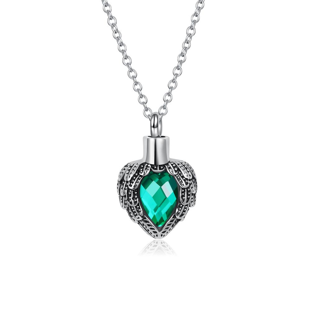 Cremation Necklace for Ashes Stainless Steel Pendant Ashes Holder Memorial Jewelry