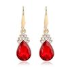 3 Pcs/Set European And American Fashion Necklace Earring Set Crystal Zircon Water Drop Necklace Earnail Set