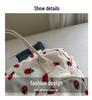 2025 Autumn Women's Retro Corduroy Strawberry Crossbody Bag