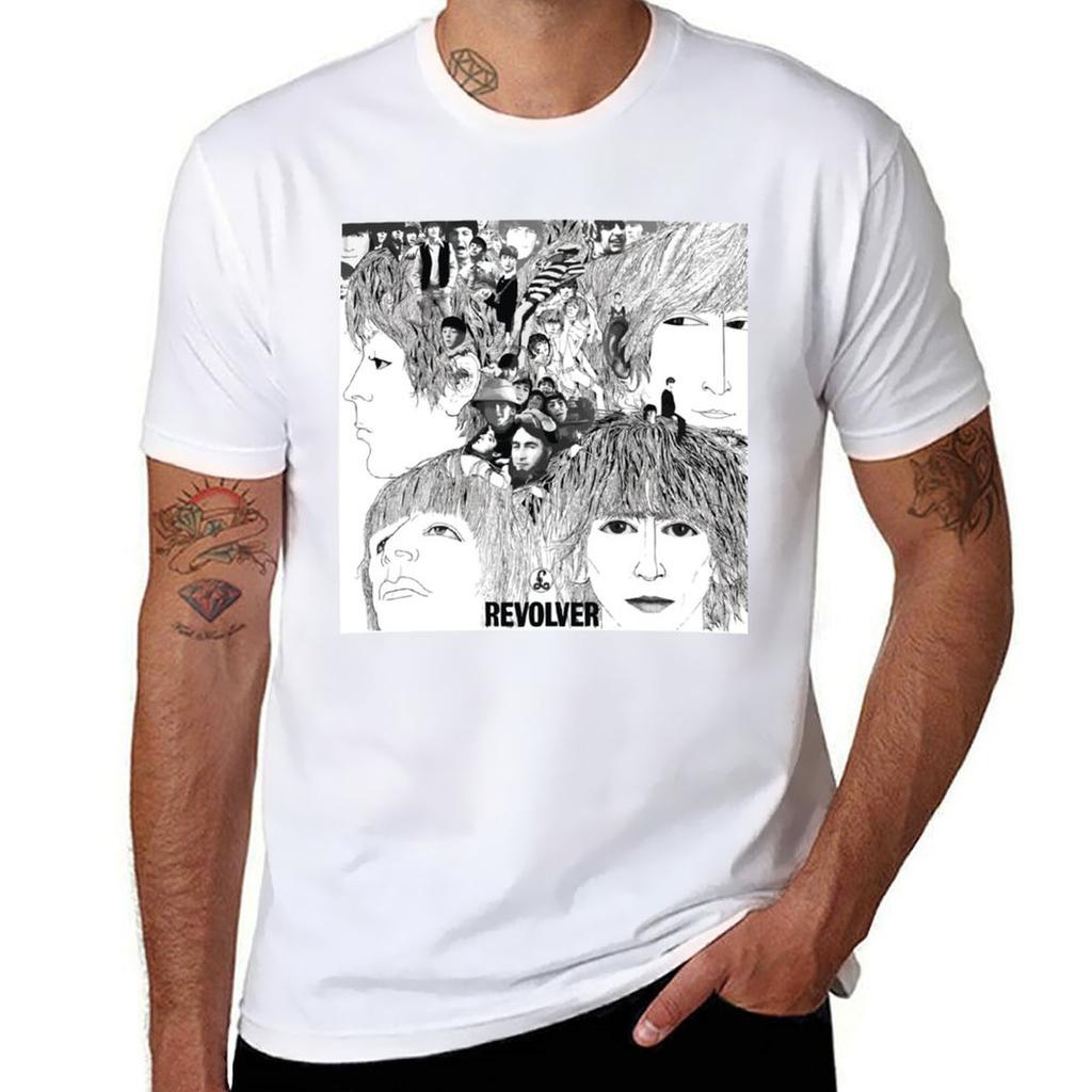 Revolver Album Cover Classic T-Shirt Graphics New Edition Vintage Men Graphic T Shirts