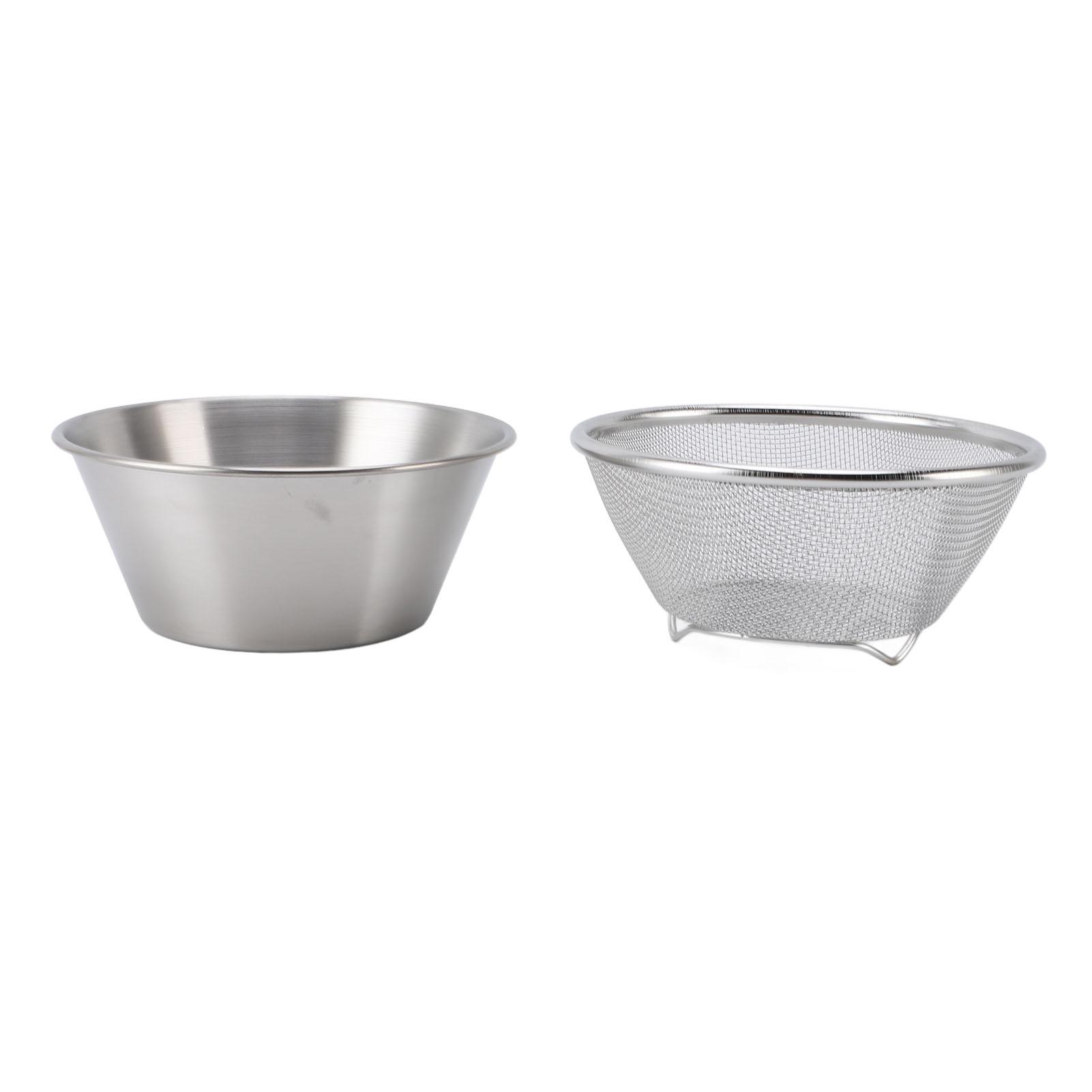 

Дуршлаг из нержавеющей стали 304 с миской для смешивания, портативный кухонный микропористый дуршлаг для мытья