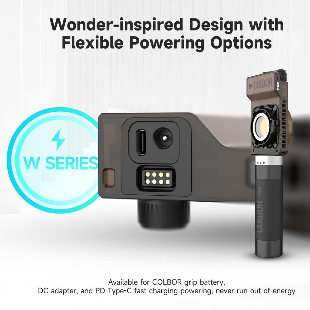 COLBOR W100 Pocket LED Video Light 100W Photography Fill Light 2700K 6500K Dimmable APP Control for Vlog Live Streaming