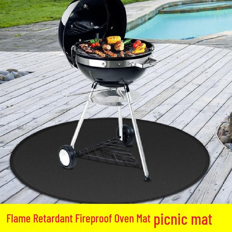 Flame Retardant BBQ Grill & Fire Pit Mat – High Temp Fireproof Deck & Patio Protection