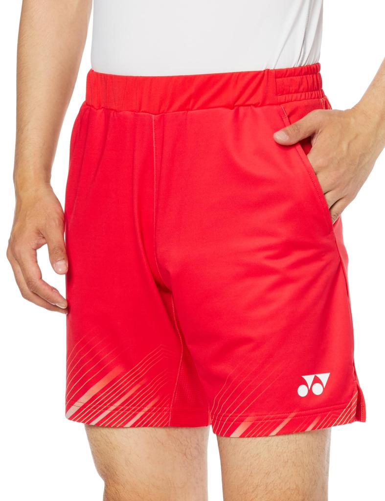 YONEX Knit Clear Red XO Men's Shorts, 15181, (459)