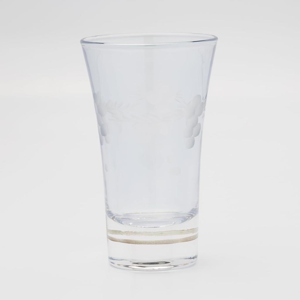 Otsuka Glass "Colorful Poem" Sake Glass, Approximately 100ml, Open-Top, Flower Kiriko Design, Blue, Made in Japan, 01145-15-1BL-1P