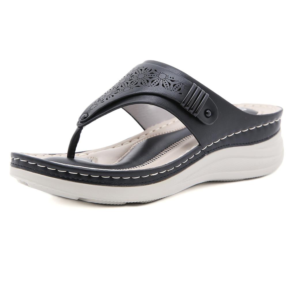 Fashion Shoes for Women Summer Plus Size 36-42 Fashion Comfortable Wedges Casual Flip Flops Hollow Out Non-slip Sandals Outside Slippers