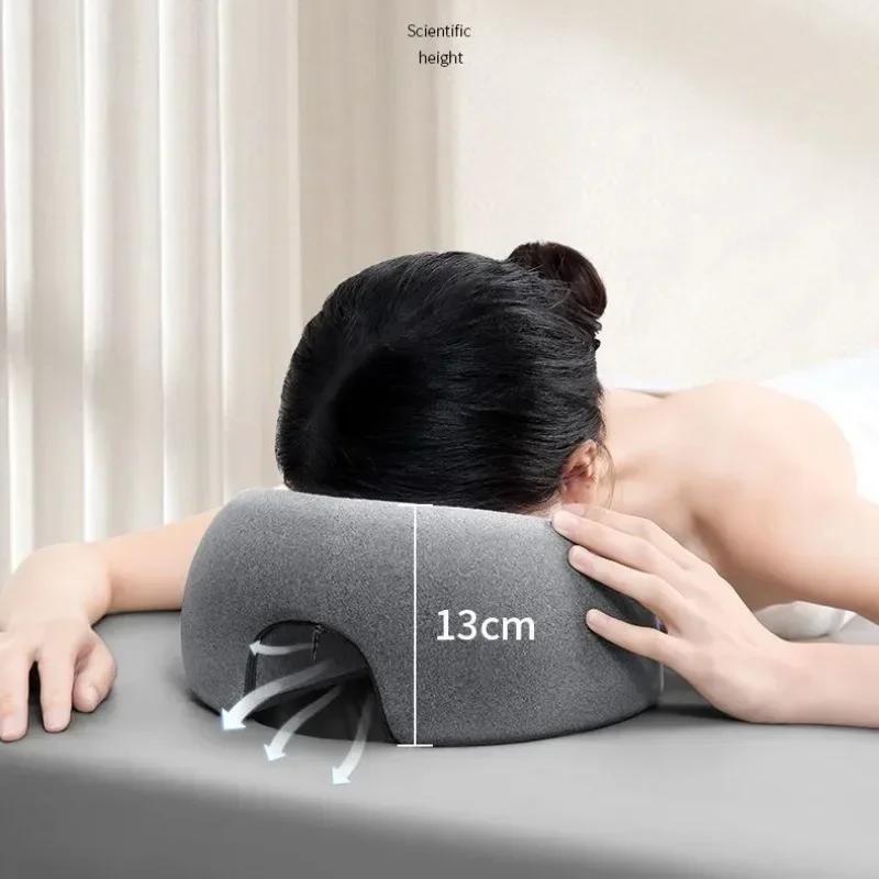 Ergonomie Polštář pro ležení Paměťová pěna Prodyšný Polštář pro opěrku hlavy Polštář na masáž těla Polštář na obličej pro kosmetický salon