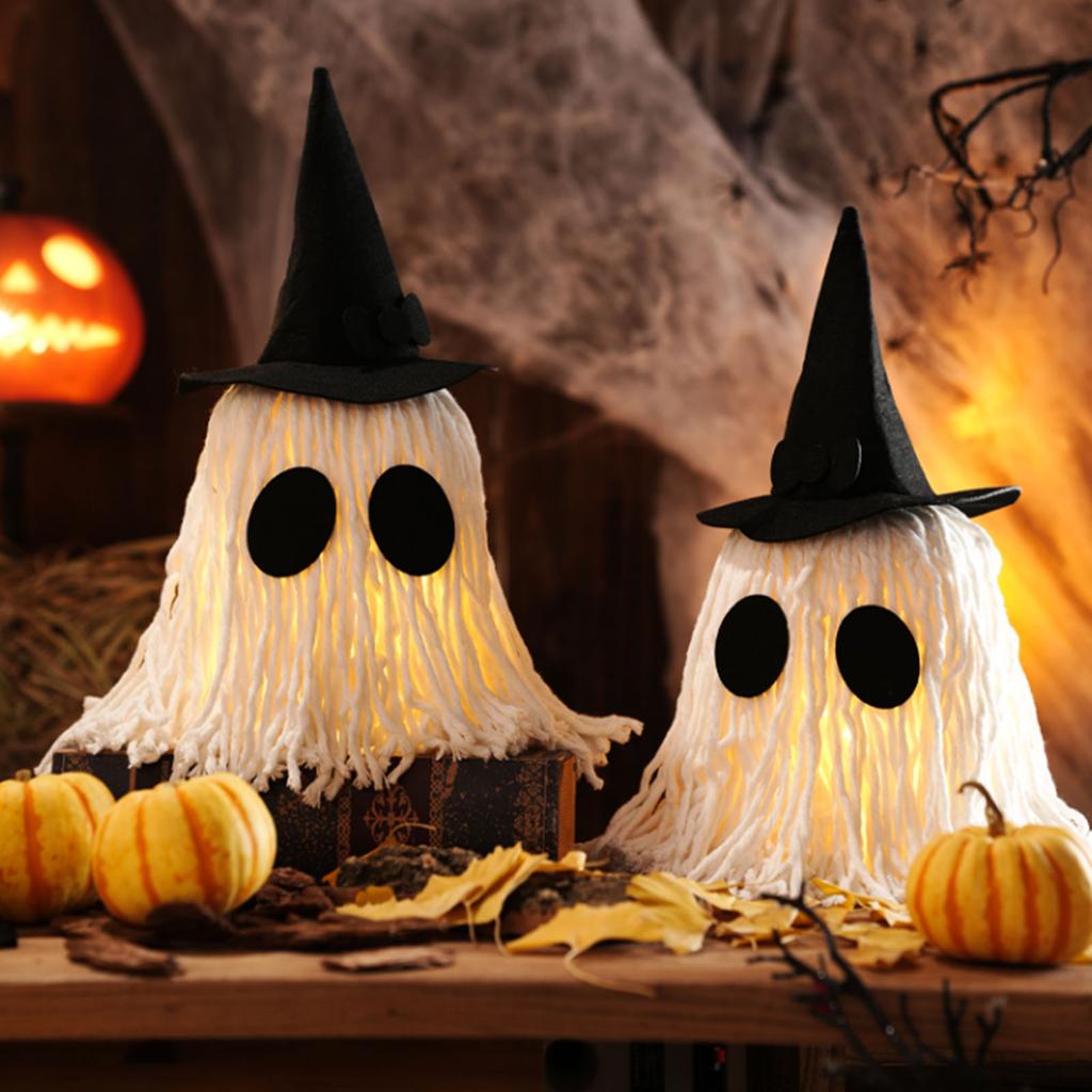 Halloween Ghost Elf Creative Ghost Cute Ghost Witch Hat Perfect Holiday Gifts For Friends Desktop Decoration Random 4pcs