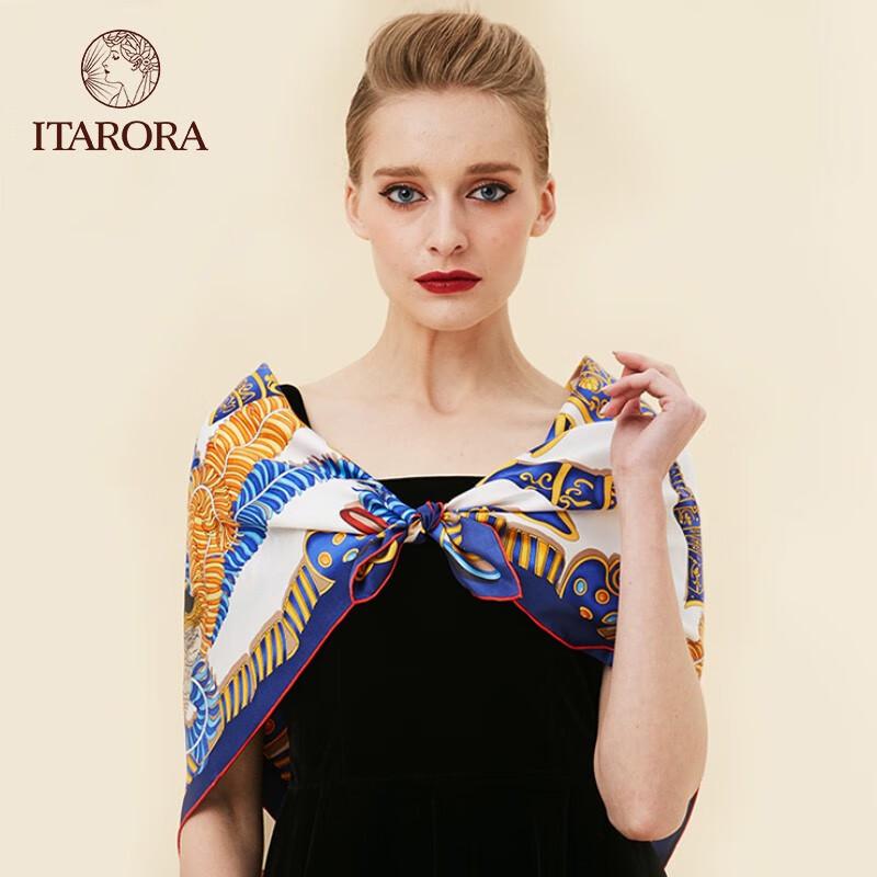 ITARORA 100% Mulberry Silk Square Scarf