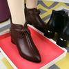 New Pointed Thick Heel Short Boots Mother's Shoes Women Boots
