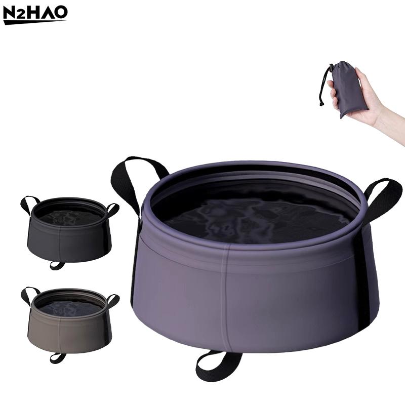 Nylon Portable Collapsible Sink 8.5L -Foldable Travel Basin For Outdoor,Camping, Hiking, Feet Face Dishes, Lightweight & Compact