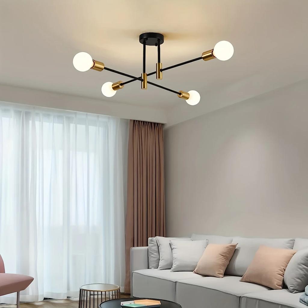 Modern Industrial Pendant Light,Without Bulb,for Living Room,Dining Room,Bedroom,Kitchen,Cafe,Black Led Lights for Room Joyinled