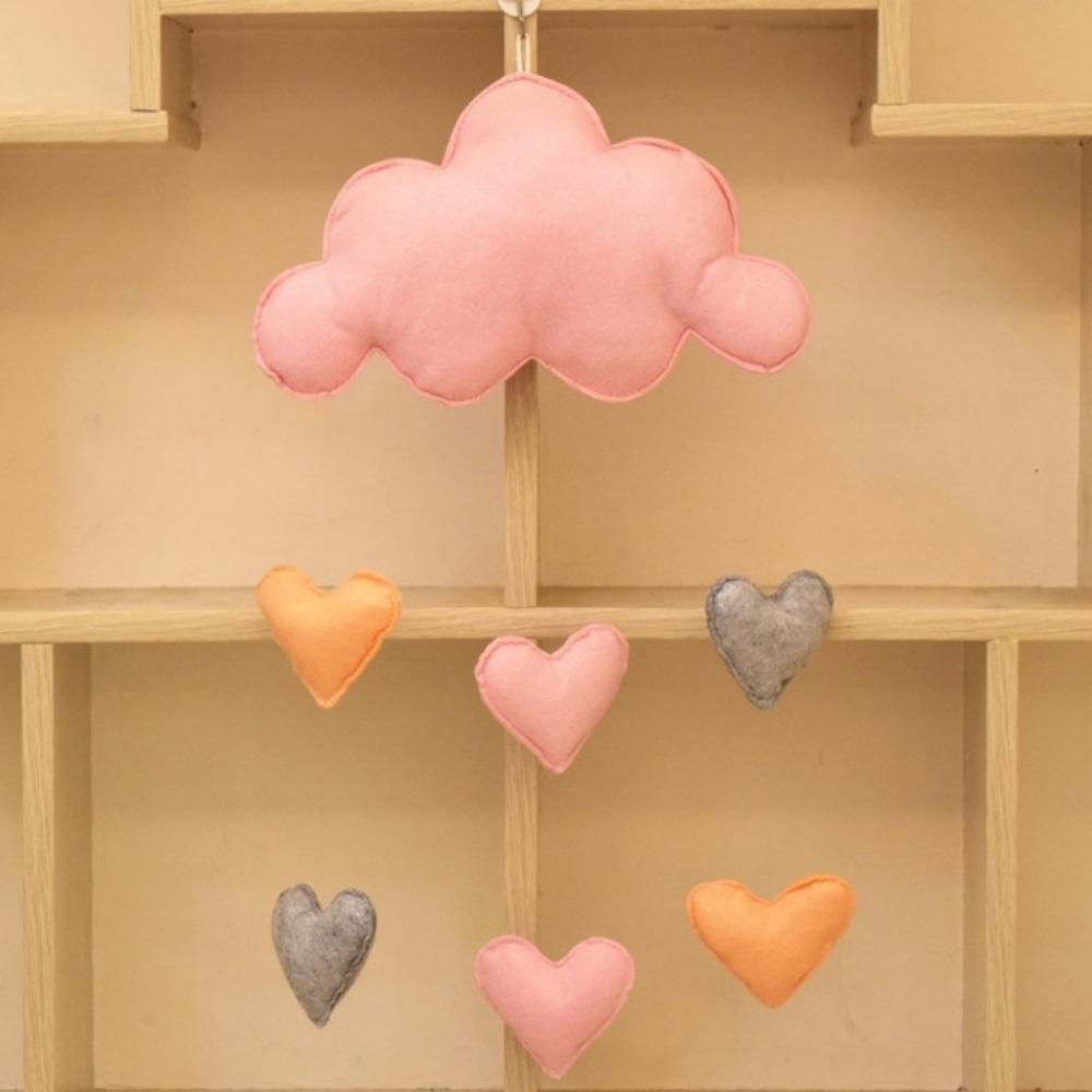 

Heart/Star Design Cloud Hanging Decor 3D Wall Hanging Pendant Nursery Room Pendant Photo Props Pink Heart
