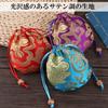 Silver Style Drawstring Small Satin Pouches with Japanese Accessory Case Set of & Bags, Patterns, Japanese-Style (Set 4, B)